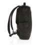 Fashion black PVC vrije 15.6" laptop rugtas, zwart