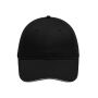 6 Panel Brushed Sandwich Cap black/light grey one size