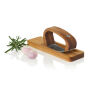 AdHoc RoccaAlio Knoflookpers met snijplank, bruin