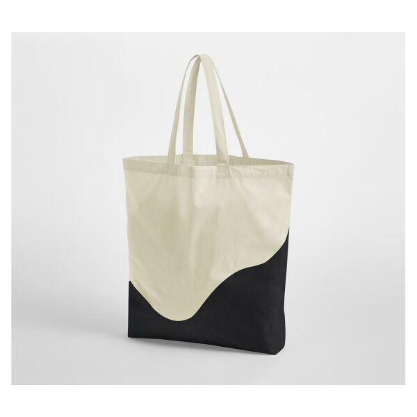 ORGANIC COTTON WAVE PRINT MAXI TOTE