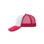 5 Panel Polyester Mesh Cap white/magenta one size