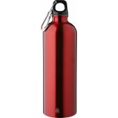 Gerecyclede roestvrijstalen enkelwandige fles (750 ml) Emeric rood