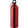 Gerecyclede roestvrijstalen enkelwandige fles (750 ml) Emeric rood