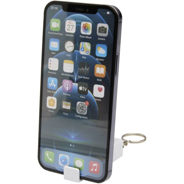 Aggia telefoonstandaard van bamboe met fidgetspeeltje van gerecycled plastic