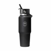 Hydro Flask Wide Mouth Travel Bottle with Flex Straw Cap 946 ml waterfles - zwart