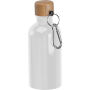 Drinkfles van rvs met karabijnhaak, 400 ml