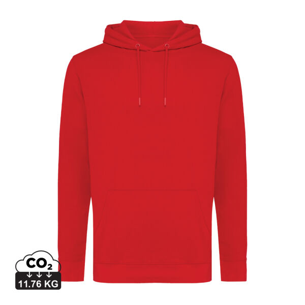 Iqoniq Jasper recycled cotton hoodie, red (M)