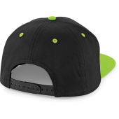 Tweekleurige 5-panel snapbackpet Black / Lime Green One Size