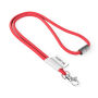 Polyester 2-kleurige koord-lanyard met full color label