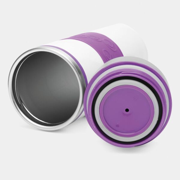 ARABICA - Dubbelwandige isoleerbeker paars, wit ARABICA - Dubbelwandige isoleerbeker paars, wit