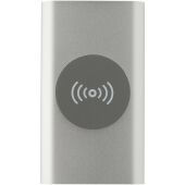 Juice type-C draadloze powerbank van 4000 mAh van gerecycled aluminium - Zilver