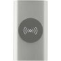 Juice type-C draadloze powerbank van 4000 mAh van gerecycled aluminium - Zilver