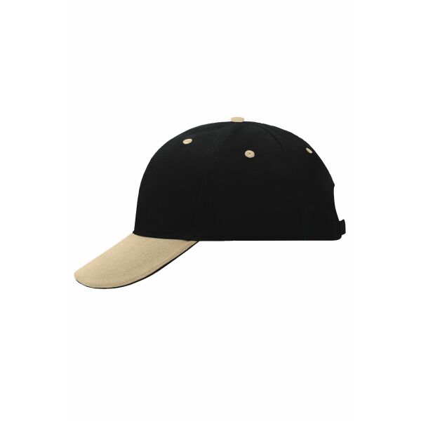 6 Panel Sandwich Cap black/beige/black one size 6 Panel Sandwich Cap black/beige/black one size