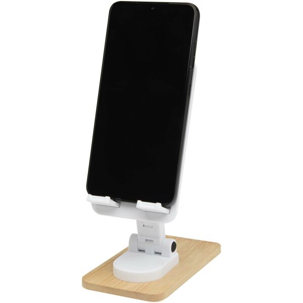 Alfirk recycled plastic foldeable desk phone stand with bamboo details