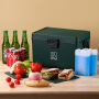 Brisby Koelbox - Frigobox - Coolbox - Auto - Lichtgewicht - Broodtrommel - 12L - 2 Gratis koelelementen van 450ml per stuk - Incl. Dividers Snijplanken - Bieropener - Flesopener - Max. 40 uur isolatie - Groen