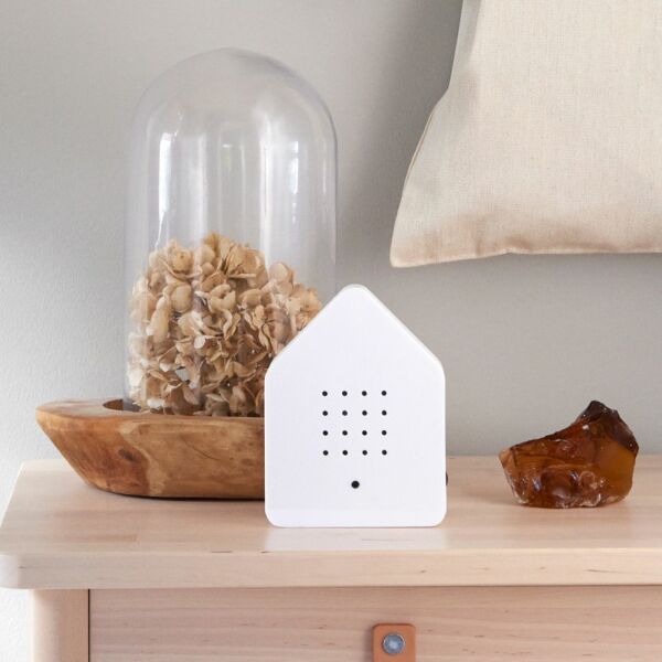 Huisje met vogelgeluiden | Zwitscherbox | Wit Huisje met vogelgeluiden | Zwitscherbox | Wit