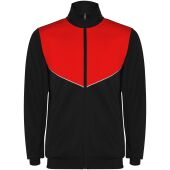 Solid black/Red