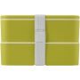MIYO 700+700 ml dubbellaagse lunchbox - Lime/Lime/Wit