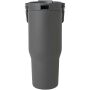 Bronx 900 ml RCS gecertificeerde, vacuüm geïsoleerde beker van gerecycled roestvrij staal en koper met deksel met dubbele functie - Grijs