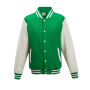 Just Hoods - Varsity Jacket kelly green / white XS