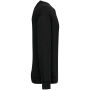 Ecologische uniseks sweater met ronde hals en afhangende mouwen in geborsteld fleece Black XXS
