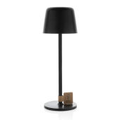Zenic RCS gerecyclede plastic USB oplaadbare tafellamp, zwart