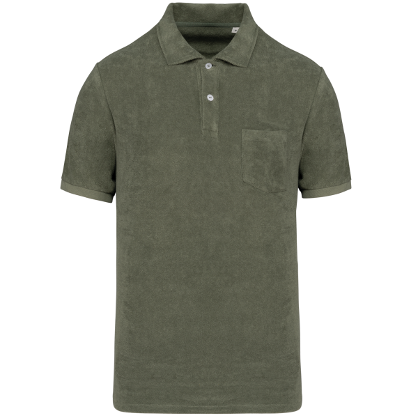 Ecologische badstof herenpolo Organic Khaki XS Ecologische badstof herenpolo Organic Khaki XS