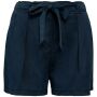 Ecologische verwassen damesshort van lyocell washed navy blue XS