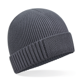 Biologisch katoenen muts met technische patch Graphite Grey One Size