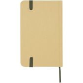 Reed A6 gerecycled notitieboek met harde kaft en effen pagina's - Bosgroen
