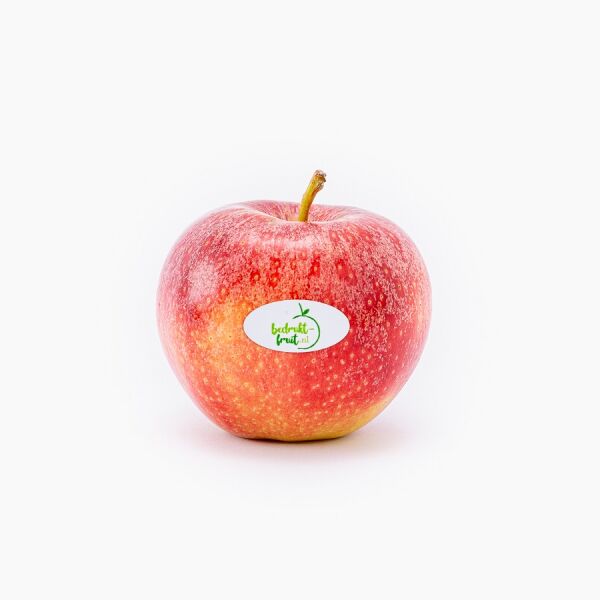 Rode appel met full color fruitsticker