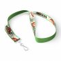 Polyester keycord met gesublimeerde satijnen overlay