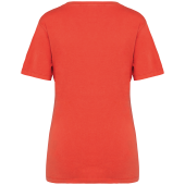 Ecologisch verwassen T-shirt ronde hals korte mouwen Washed Paprika XS