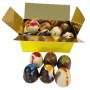Vrolijk geschenkdoosje met 250 grams paasbonbons Vrolijk geschenkdoosje met 250 grams paasbonbons