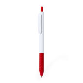 Spike balpen met gekleurde grip blauwe inkt goedkoop - rood