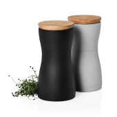 AdHoc Twin zout- en pepermolen set, zwart, wit