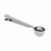 SPOONCOOP - Koffieschep met zakclip - Zilver