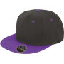 Bronx Original Flat Peak Snapback Dual Colour Cap Black / Purple One Size