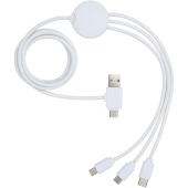 Pure 5-in-1 oplaadkabel met antibacterieel additief - Wit