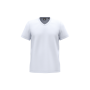 Ecologisch antibacterieel heren-T-shirt met V-hals White S