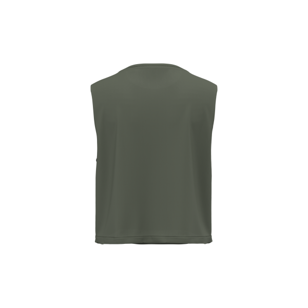 Cropped mouwloos T-shirt voor dames Sporty Khaki XL Cropped mouwloos T-shirt voor dames Sporty Khaki XL