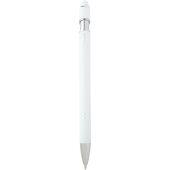 Kish balpen met zilveren afwerking (blauwe inkt) - Wit