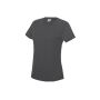 WOMEN'S COOL T, CHARCOAL, L, JUST COOL