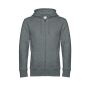 B&C KING Zipped Hood, Heather Mid Grey, 3XL