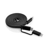 Arc Ultra-thin RCS recycled 60W 2 in 1 magnetische kabel, zwart