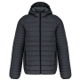 Men's lightweight hooded padded jacket Marl Dark Grey 4XL