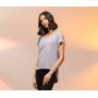 T-SHIRT WITH DROP TAIL, BLACK, XXL, SKINNIFIT WOMEN
