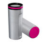 Thermobeker RETUMBLER-mySTEELONE - magenta, zilver, wit