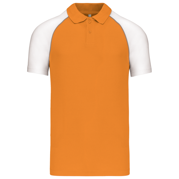 Polo baseball Orange / White 3XL Polo baseball Orange / White 3XL