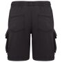 Duurzame verwassen herencargoshort van French Terry washed black XS
